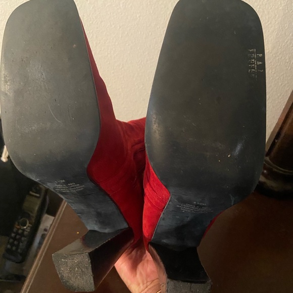 Red Suede Boots - Picture 4 of 7